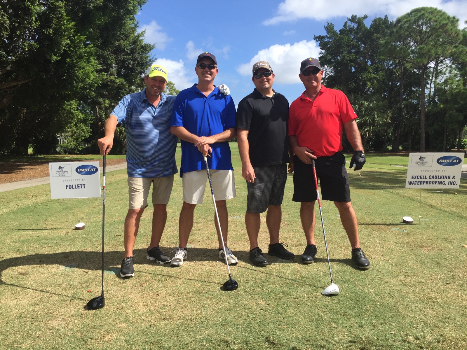Jude Kurtz, Billy Dyess, Dave Jackson and Arnold Moore, from left to right, represented U.S. Sugar in the Palm Beach Atlantic University Alumni Association's 29th Annual Golf Tournament