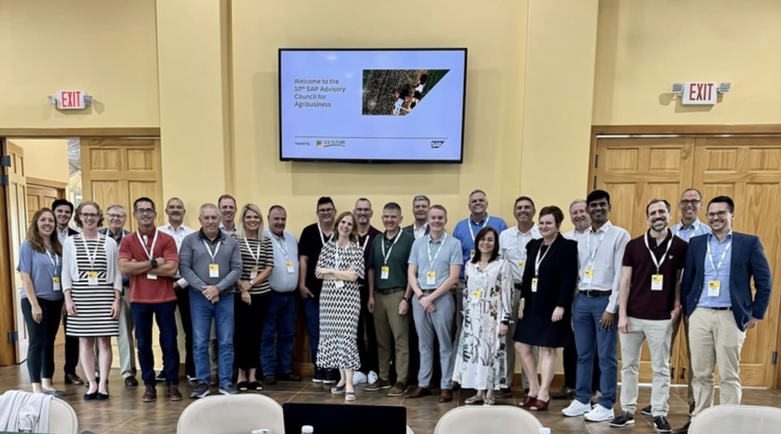 Members of the SAP Advisory Council for Agribusiness during a recent visit to U.S. Sugar.