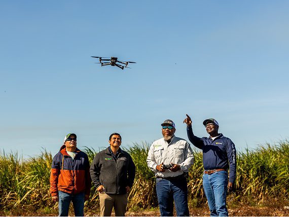 Drone agriculture equipment prepared for aerial surveys in large-scale precision agriculture operations